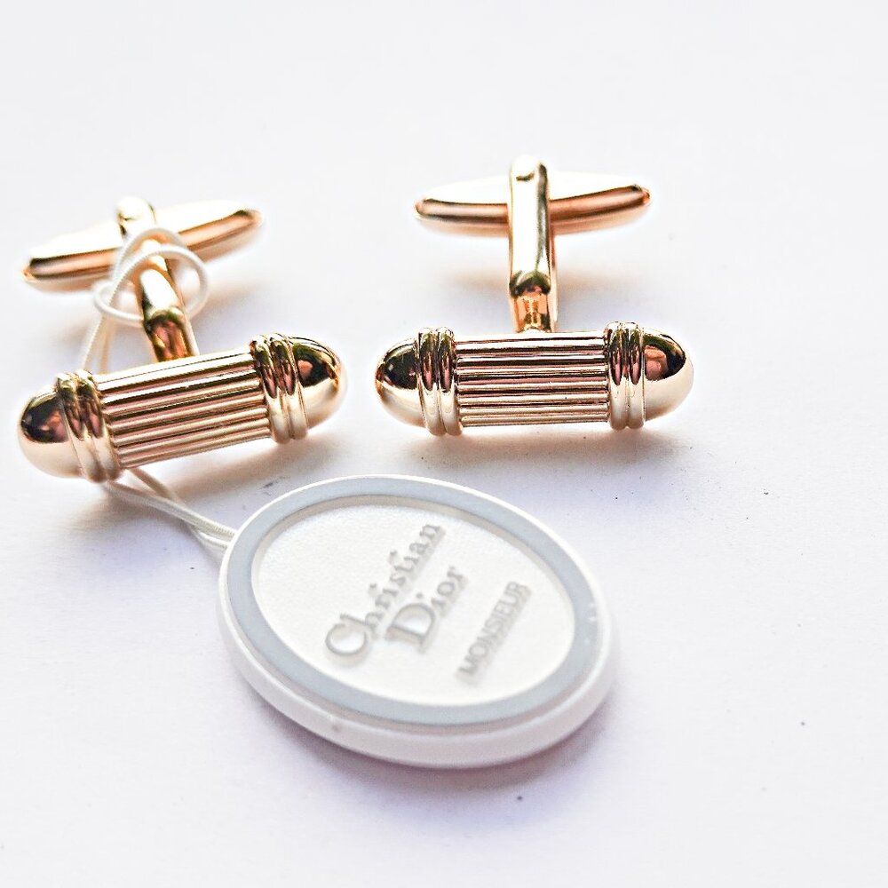 Christian Dior Paris Gold Cufflinks  New With Tags